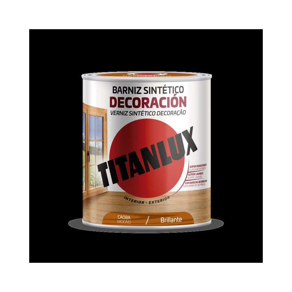 TITANLUX BARNIZ SINTETICO SATINADO CAOBA 0,25 L TITANLUX BARNIZ SINTETICO SATINADO CAOBA 0,25 L