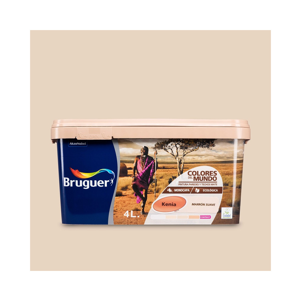 COLORES DEL MUNDO 912 KENIA MARRON SUAVE 4 L