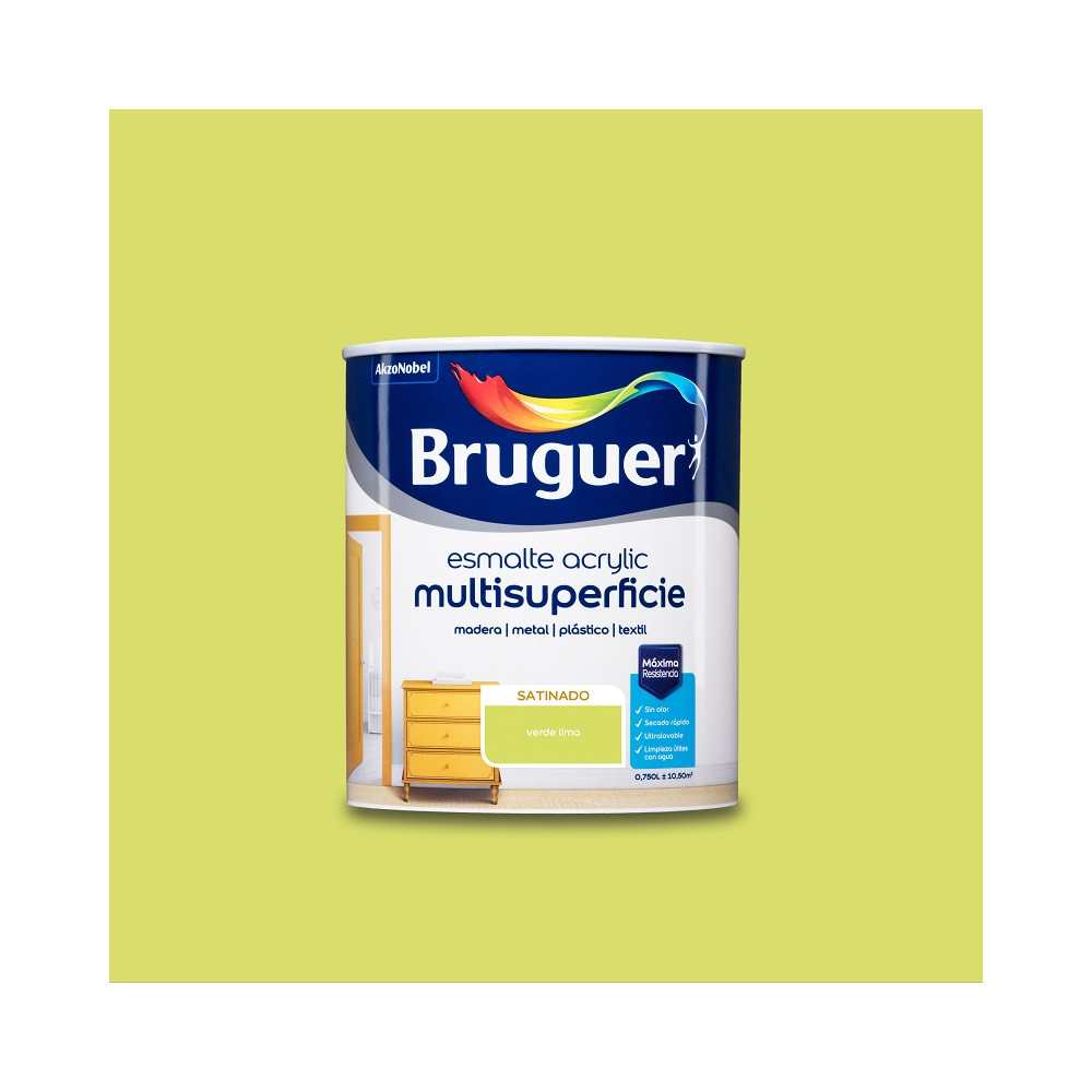 BRUGUER ACRYLIC SATINADO VERDE LIMA 0,75 L