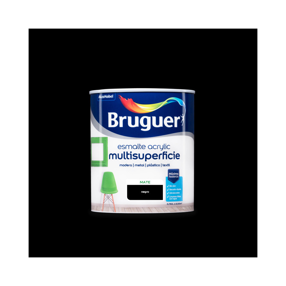 BRUGUER ACRYLIC MATE NEGRO 0,75 L