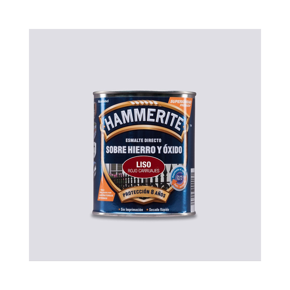 HAMMERITE LISO SATINADO ROJO CARRUAJES 0,75 L