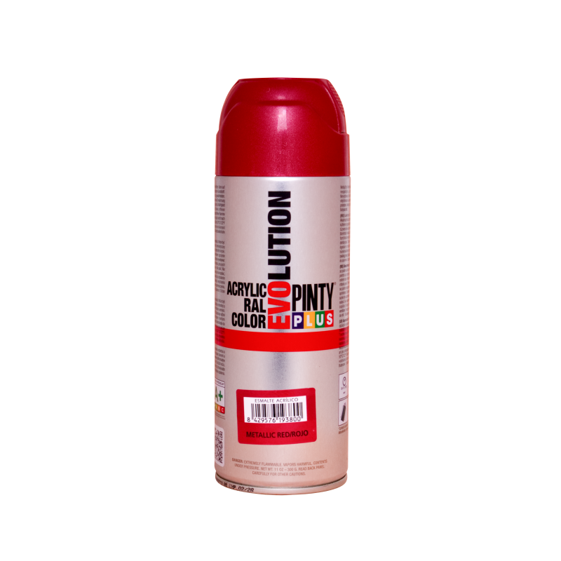 PINTYPLUS SPRAY EVOLUTION METALIZADO MT155 ROJO 400 ML
