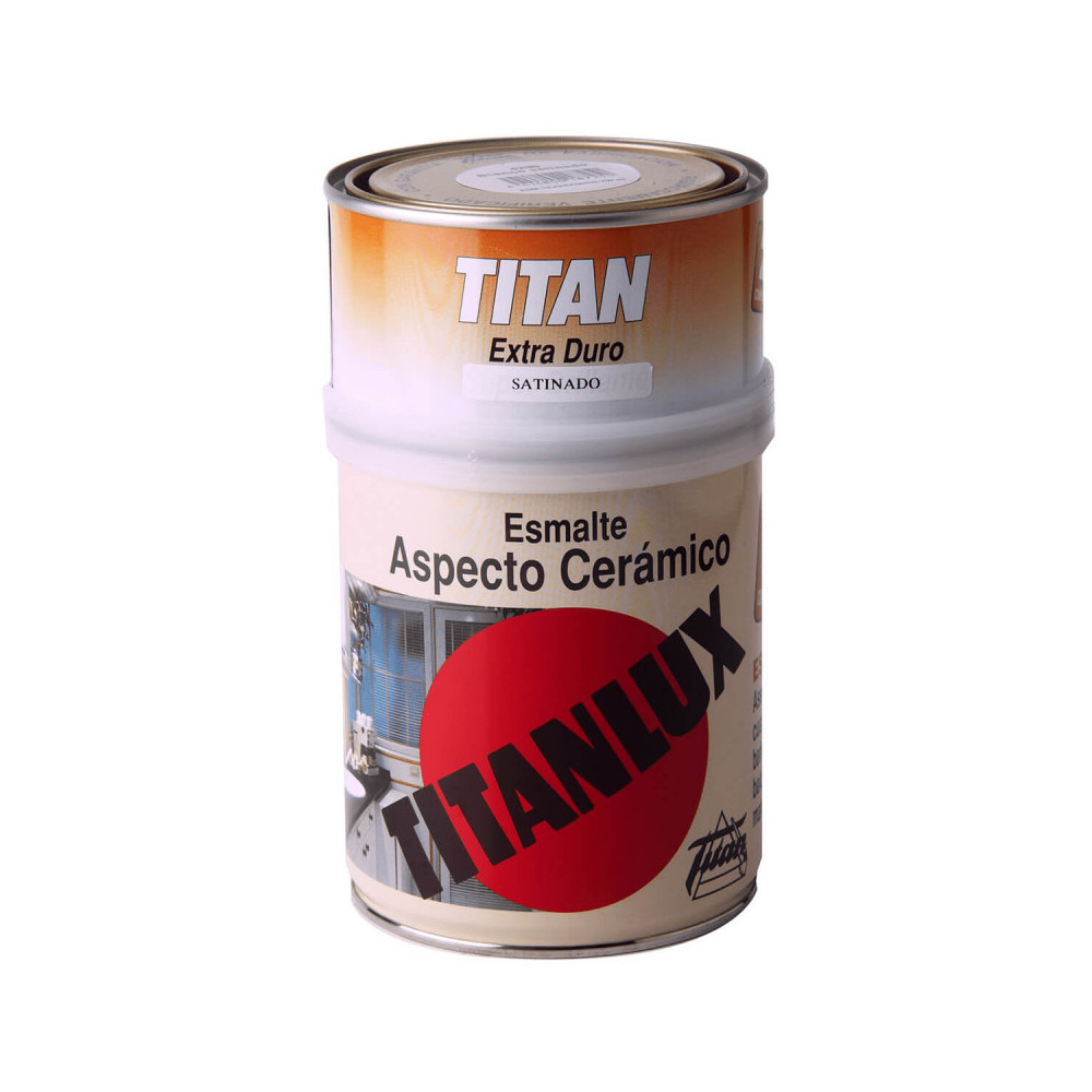 TITANLUX ESMALTE ASPECTO CERAMICO SATINADO BLANCO 750 ML