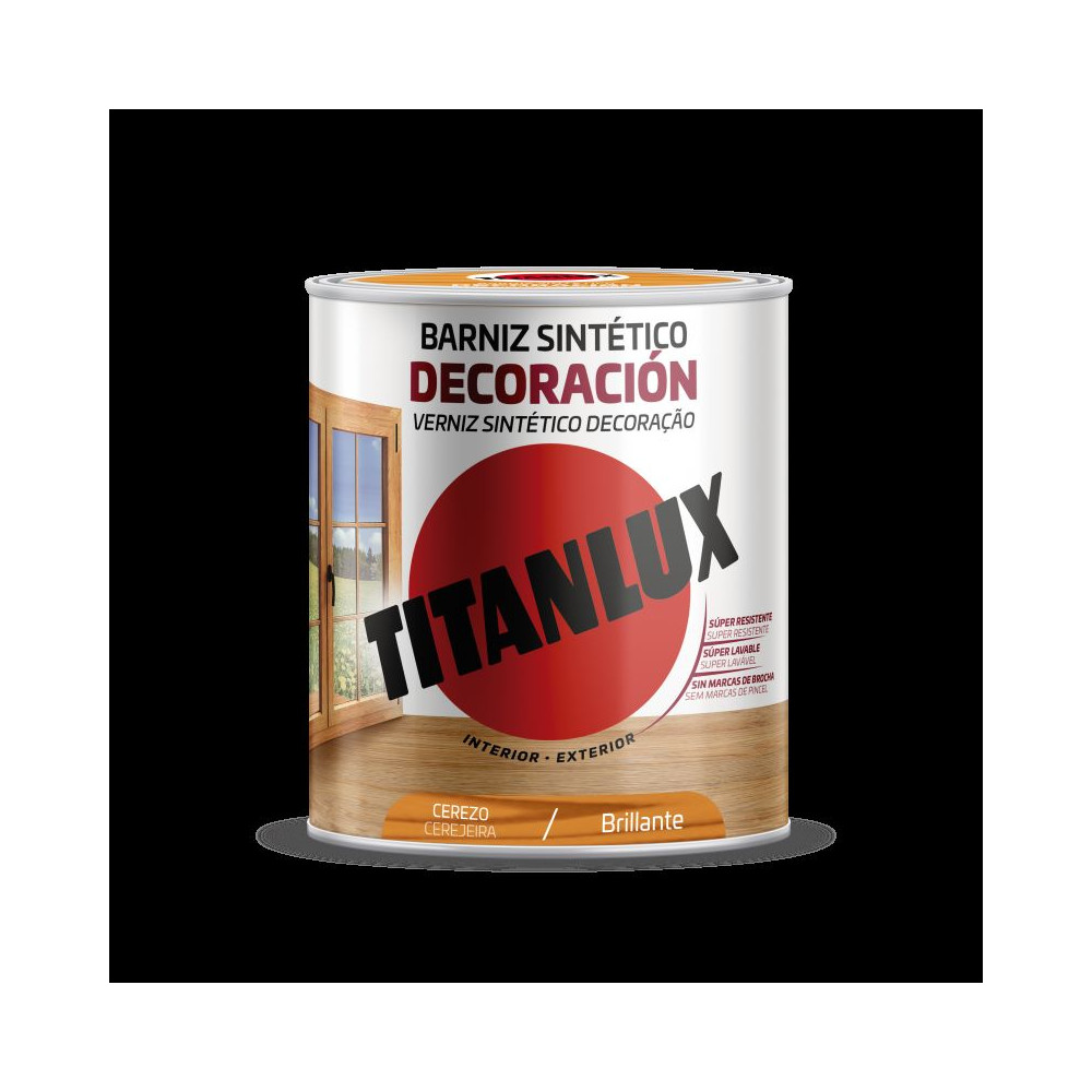 TITANLUX BARNIZ SINTETICO BRILLO CEREZO 0,25 L