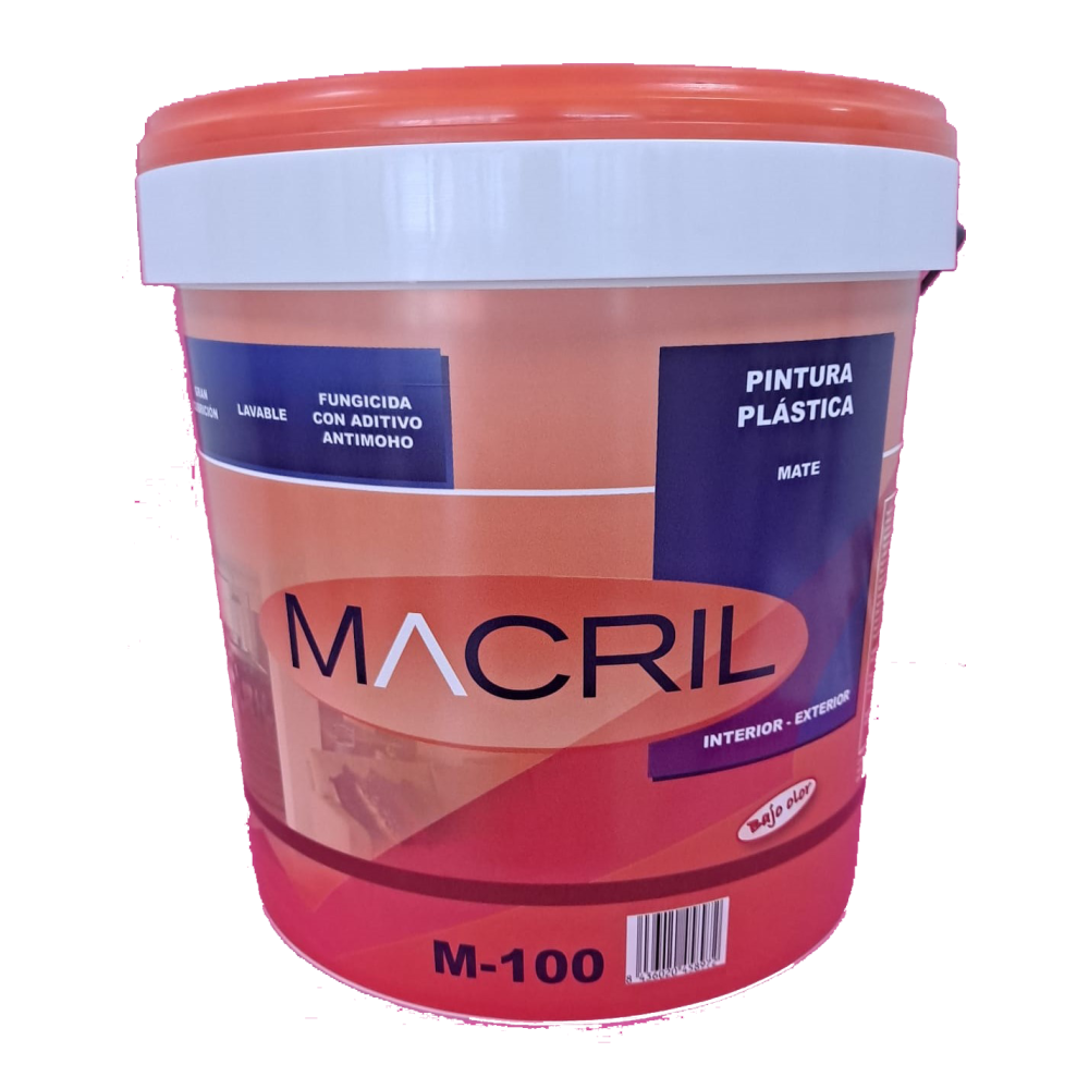 MACRIL PLAST. MATE M-100 BLANCO INT-EXT 4 L