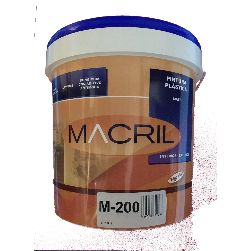 MACRIL PLAST. MATE M-200 BLANCO INT-EXT ANTIMOHO 15 L