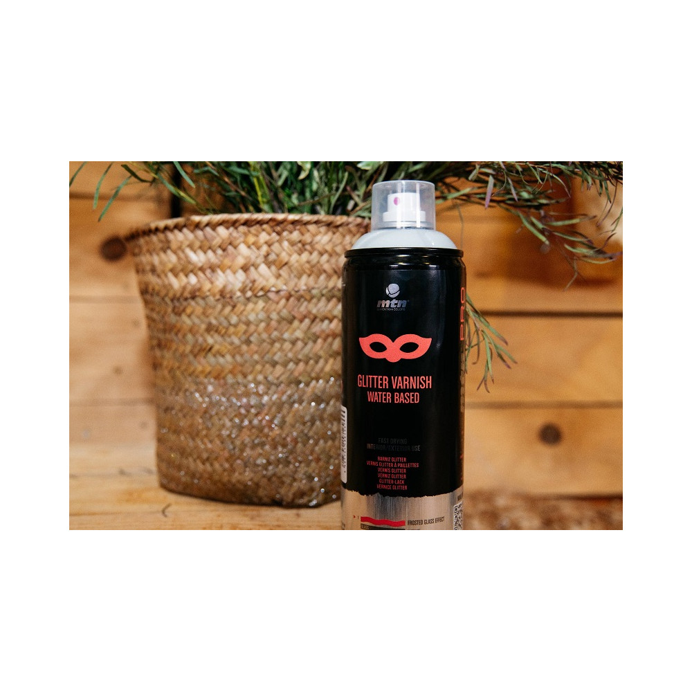 MTN SPRAY PRO BARNIZ GLITTER PLATA 400ML