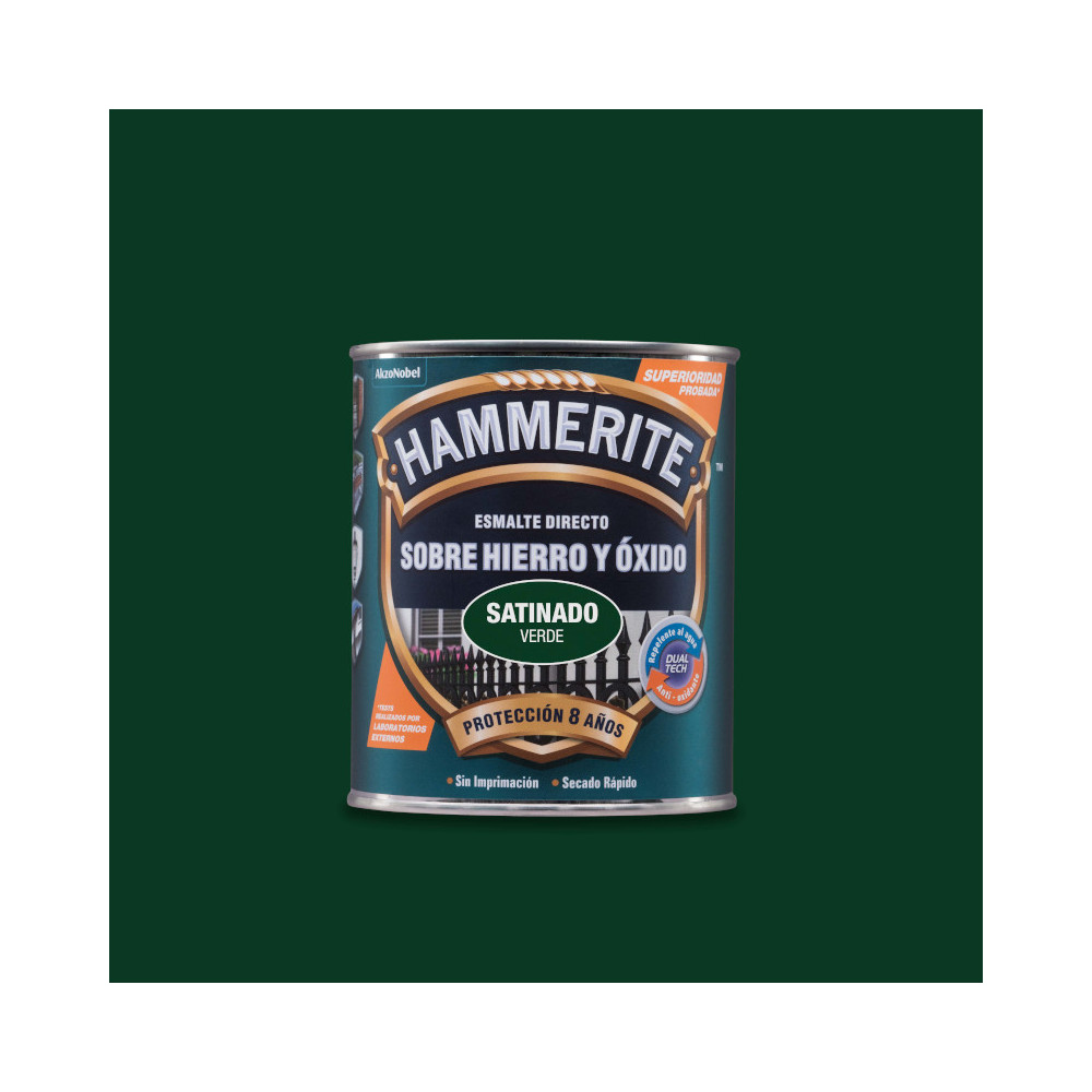 HAMMERITE LISO SATINADO VERDE 0,75 L