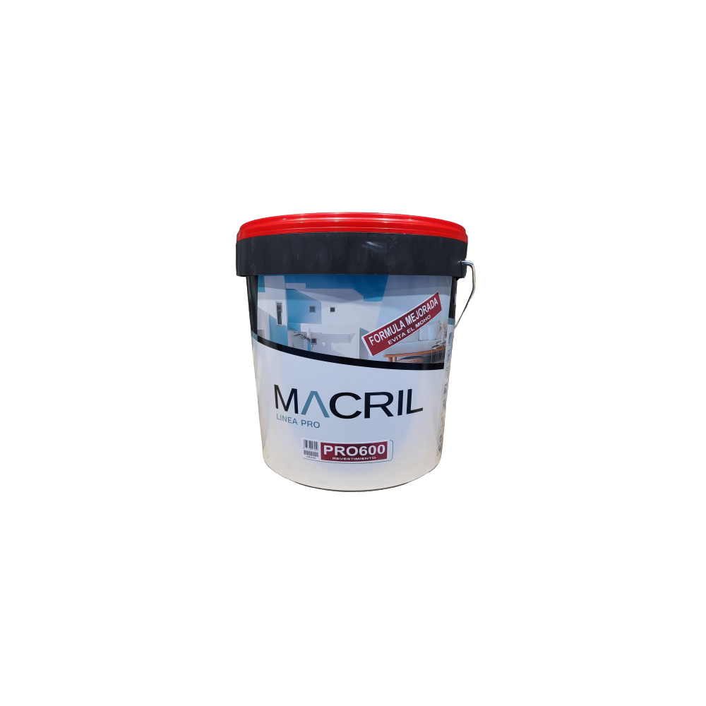 MACRIL PRO 600 REV. ACRILICO LISO BLANCO ANTIMOHO 4 L