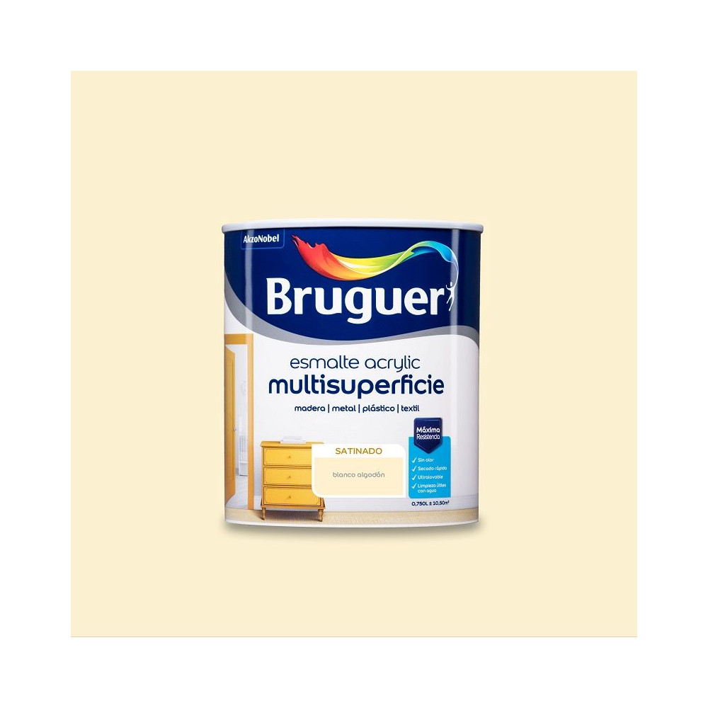 BRUGUER ACRYLIC SATINADO BLANCO ALGODON 0,75 L